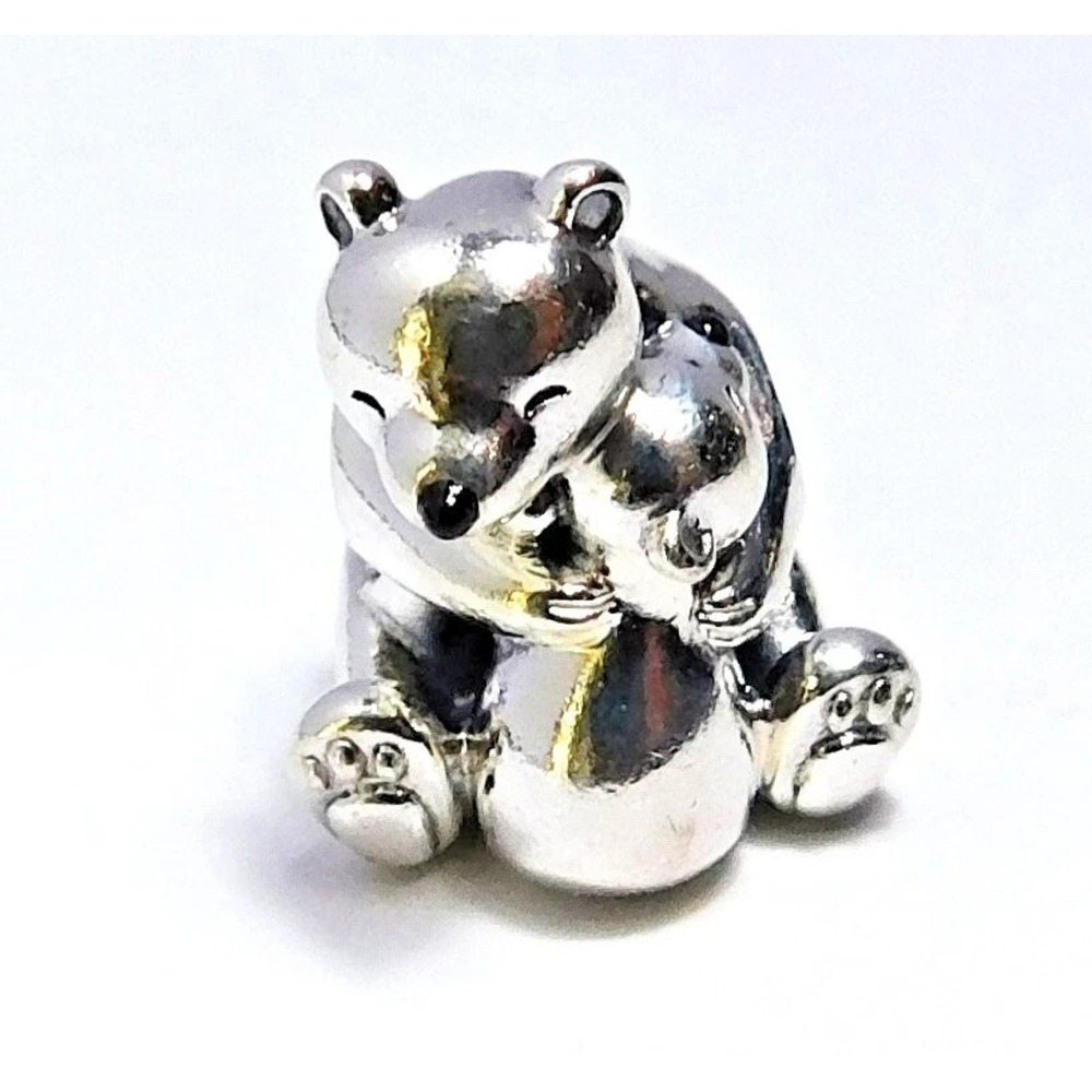Pandora Hugging Polar Bears Charm Sterling Silver 790032C01 Animal Bead
